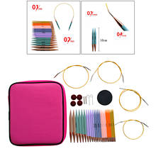 Juego de agujas de tejer intercambiables circulares de Metal, kit de iniciación DIY, 26x Knit Pro 2024 - compra barato