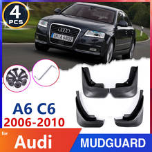 Шиномонтажный щиток грязи для Audi A6 седан C6 2006 ~ 2010 2007 2008 2009 Брызговики автомобильные аксессуары наклейки 2024 - купить недорого
