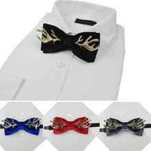 New Elk Horn Bow Tie High-grade Men's Wedding Business Banquet Suit Shirt Accessories Gifts Korean Trendy Unisex Velvet Bowtie 2024 - buy cheap