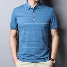 Mens Clothing 2021 New Men Polo Shirt Striped Short Sleeve Summer Cool Shirt Casual Fashion Male Polo Shirt Man Tops 2024 - buy cheap