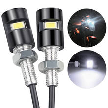 1 Pair car motorcycle universal modified LED license plate screw light electric 12V motorcycle eagle eye lamp decorative light 2024 - buy cheap