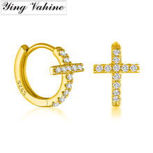 ying Vahine 100% 925 Sterling Silver Asymmetric Cross Stud Earrings for Women 2024 - buy cheap