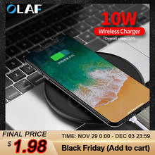 OLAF Wireless Charger Receiver for iPhone Xs Max X 8 Plus 10W Fast Charging Pad for Samsung Note 9 S10 Plus Qi Wireless Charger 2024 - buy cheap