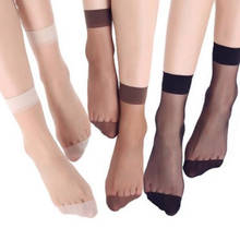 10 Pairs Thin Crystal Transparent Silk Socks  Female Short Socks Women's Socks Girl Ankle Sox 2024 - buy cheap