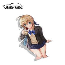 Jump Time 13cmx7.4cm Fate Stay Night Saber Boba Sexy Girl Anime Car Sticker Bumper Window Helmet Decal Waterproof Car Decoration 2024 - buy cheap