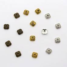 100pcs Flower 4 Panels Loose Spacer Bead Caps For Jewelry Making  Finding Handmade Jewelry Diy Necklace Accessories Wholesale 2024 - buy cheap