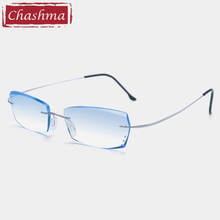 Men Ultra Light Eyeglass Pure Titanium Prescription Lenses Women Rimless Optical Progressive Frames Anti Blue Ray Glasses Frame 2024 - buy cheap