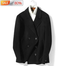 100%Wool Autumn Winter Jacket Men Double-side Woolen Coat Mens Jackets and Coats 4xl Abrigo Hombre P-SA63AZ ND1405 2024 - buy cheap