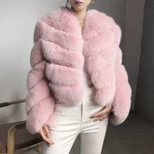 FURSARCAR New Arrival 2021 Natural Real Fur Coat Women Winter Thick Silm Fox Fur  Jacket Customize Short Real Fur Outwear 2024 - buy cheap