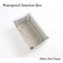 200x120x75mm Waterproof Plastic Junction Box Transparent Clear Electrical Project Case ABS IP65 Outdoor Enclosure 200*120*75mm 2024 - buy cheap