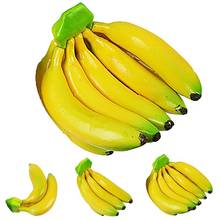 Espuma de banana artificial realista, frutas falsas, adereços de fotografia de decoração para casa 2024 - compre barato