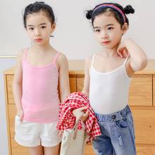 2Pcs/Lot Tops For Girls Camisole Singlet Summer Undershirt  Baby Shirt For Children T-shirt Cotton Underwear 2021  Kids Tanks 2024 - buy cheap