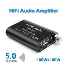 100W+100W Bluetooth 5.0 Mini Digital Amplifier Hifi Stereo Wireless Audio Amplificador Class D Amp USB AUX Car Sound AMP 2024 - buy cheap