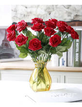 Искусственный цветок YO CHO, искусственные розы, искусственные цветы «сделай сам», букет подружки невесты, Цветочная композиция, декор для домашней свадебной вечеринки 2024 - купить недорого