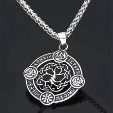 New Personality Celtic Tree of Life Round Pendant Necklace Men's Viking Rune Amulet Necklace Pendant Accessories Party Jewelry 2024 - buy cheap