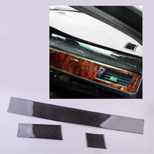 1 Set Carbon Fiber Black Dashboard Panel Decor Cover Trim Strips Fit For BMW 5 Series E60 2005 2006 2007 2008 2009 2010 2024 - buy cheap