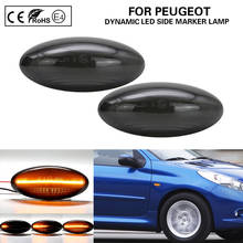 Luz LED dinámica ahumada para coche, marcador lateral para Peugeot 206/206CC (08/98-03/2007) 407 (2004-2011) 607 (2000-2010), 2 uds. 2024 - compra barato