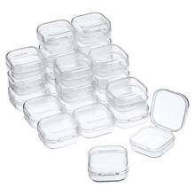 24Pcs Small Clear Plastic Beads Storage Containers Box with Hinged Lid for Storage of Small Items Crafts Hardware 2024 - buy cheap