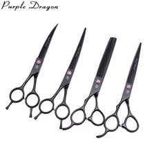 Left Hand Pet Grooming Scissors 7" Purple Dragon Japanese Steel 3006# Cutting Shears Animal Thinning Scissors Dog Hair Scissors 2024 - buy cheap