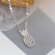 LULU-PIG New 925 Silver Korean Fashion Cute Hollow Out Small Pineapple Fruit Collarbone Chain Necklace N0417 2024 - buy cheap