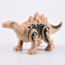 Brinquedos de dinossauros aleatórios para crianças, conjunto de blocos de construção compatível com stegosauro educacional 2024 - compre barato