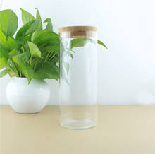 4pcs/lot 85*200mm 950ml Storage Glass Bottle Food Jar Container Transparent Kitchen Storage Containers Cork Glass Bottles Jars 2024 - buy cheap