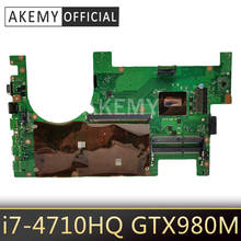 Akemy G750JYA Onboard i7-4710HQ mainboard For ASUS G750JYA G750JY G750J laptop motherboard100%Tested Support GTX980M graphics 2024 - buy cheap