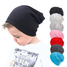 Xugar Solid Baby Street Dance Hip Hop Hat Scarf Knitted Cotton Beanies For Newborn Children Spring Autumn Warm Cap Skullies 2024 - buy cheap