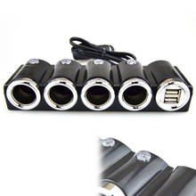 1pc 4in1 DC 12V/24V Doul USB Multi Socket Car Cigarette Lighter Splitter Plug Adapter Charger Socket Power Charger Adapter 2024 - buy cheap