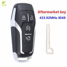 KEYECU Replacement Smart Keyless Remote Control Key 434MHz ID49 Chip for Ford Mustang Edge Explorer Fusion Mondeo Kuka 2015-2017 2024 - buy cheap