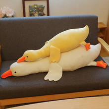 Juguete de simulación de pato de felpa esponjoso para niñas, almohada de ganso, muñecos cisne de animales de peluche, regalo de cumpleaños, 100CM 2024 - compra barato