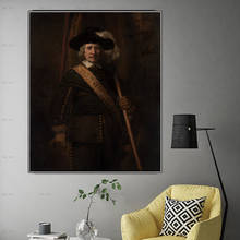 Rembrandt-lienzo de Citon, retrato de Floris Soop, pintura al óleo, obra de arte, póster, imagen, decoración de pared moderna para el hogar y sala de estar 2024 - compra barato