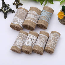 2M 10cm Natural Jute Burlap Ribbon Rustic Vintage Wedding Decor Hessian Lace Jute Roll Merry Christmas Ribbon Party Supplies DIY 2024 - buy cheap