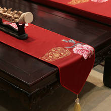 Jarrón de flores estilo chino clásico, corredores de mesa bordados de alta calidad, mesa de comedor, cubiertas de armario de zapatos, tela 2024 - compra barato