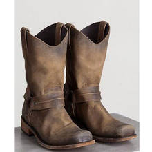 Мужские рабочие ботинки, коричневые Винтажные ботинки с плюшевой подкладкой, теплая зимняя обувь, безопасная обувь, размеры 38-48, для зимы, 2019 2024 - купить недорого