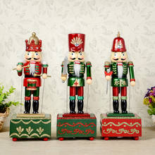 s 32CM Shiny Bright shining  pure music Nutcracker doll ,Hand-painted children Christmas toy gift 3pcs/lot D334 2024 - buy cheap