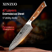 XINZUO-cuchillo japonés VG10 Damasco de 5 pulgadas, utensilio de cocina de 67 capas, accesorios de pelado, herramienta de cocina con mango de ébano 2024 - compra barato