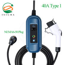 40Amp EV зарядное устройство SAE J1772 кабельные разъемы Evse тип 1 зарядное устройство для электромобиля J1772 с разъемом питания NEMA 6-50 2024 - купить недорого