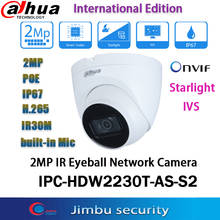 Dahua 2MP POE security protection IPC-HDW2230T-AS-S2 H.265 IR30M with built-in Mic IR eye network camera English original 2024 - buy cheap