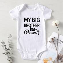 Dog Printing Big Brother Baby Rompers Newborn Boy Costume Toddler Jumpsuits Long Sleeve New Born Girl Clothes Winter Kids Outfit 2024 - buy cheap