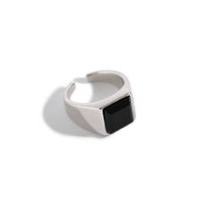 SHANICE Korean S925 sterling silver open ring ins geometric square micro-inlaid agate joint ring tail ring female all-match ring 2024 - buy cheap