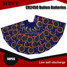 50PCS 100% Original Sony CR2450 CR 2450 3V 550mah Lithium Batteries For Watches clocks hearing aids Pedometer Button Coin Cell 2024 - buy cheap