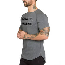 Camisetas casuales transpirables de verano para hombre, Camiseta de algodón para Fitness, moda deportiva, Camisetas estampadas de manga corta 2024 - compra barato