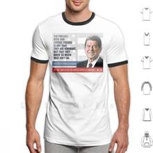 Presidente ronald reagan citações t camisa diy algodão tamanho grande 6xl reagan ronald reagan conservador republicano citações famosas 2024 - compre barato