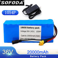 Sofoda-bateria de bicicleta elétrica 36v, 20ah, 18650, bateria de íon de lítio, alta potência, 42v, para motocicleta, scoote xt60, plugue 2024 - compre barato
