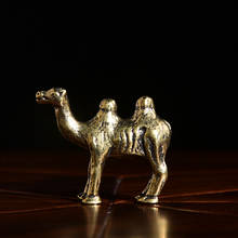 Antique Pure Brass Camel Ornaments Animal Statue Desk Decoration Ornaments Home Decor Sculpture Animal Key Chains Accessories 2024 - buy cheap