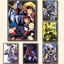 50 diseños de Anime Gundam whitetaper, póster, pintura, pegatina de pared para cafetería, casa, Bar A3, 42x30cm 1 2024 - compra barato