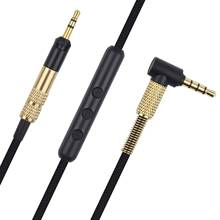 Cabo de substituição compatível sennheiser hd598 hd558 hd599 hd569 hd579 fones de ouvido estéreo áudio jack cabo inline mic & vol controle 2024 - compre barato