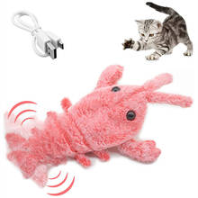 Juguete de felpa para gato, langosta recargable por Usb, movimiento, gatito, hierba gatera, Ejercicio en interiores, interactivo, para mascotas, juguetes eléctricos para mover, regalo 2024 - compra barato