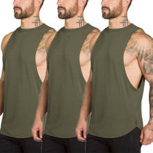 3 Pack Running Vest Men Fitness Clothing Blank Bodybuilding Sleeveless Shirt Gym Stringer Tank Top Sportswear Basketball Jersey 2024 - buy cheap